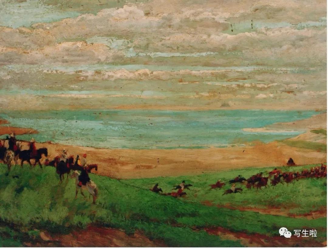 《港》布面油画《齐白石像》布面油画 116cm×86cm 1954年中国美术馆