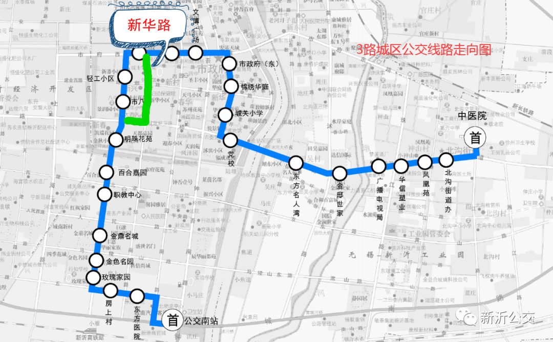 新沂市公交车路线图图片