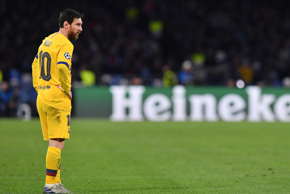 高清图:梅西叉腰目光深邃 加图索摊手急躁抱怨