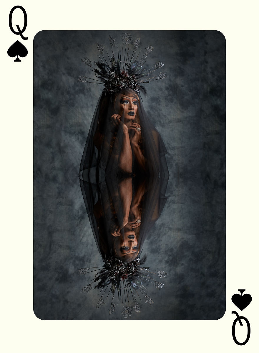 扑克牌红桃queen时尚穿搭被模仿?