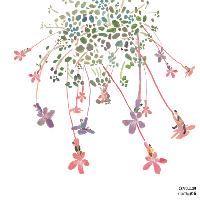 这样可爱治愈的插画gif谁会不喜欢啊