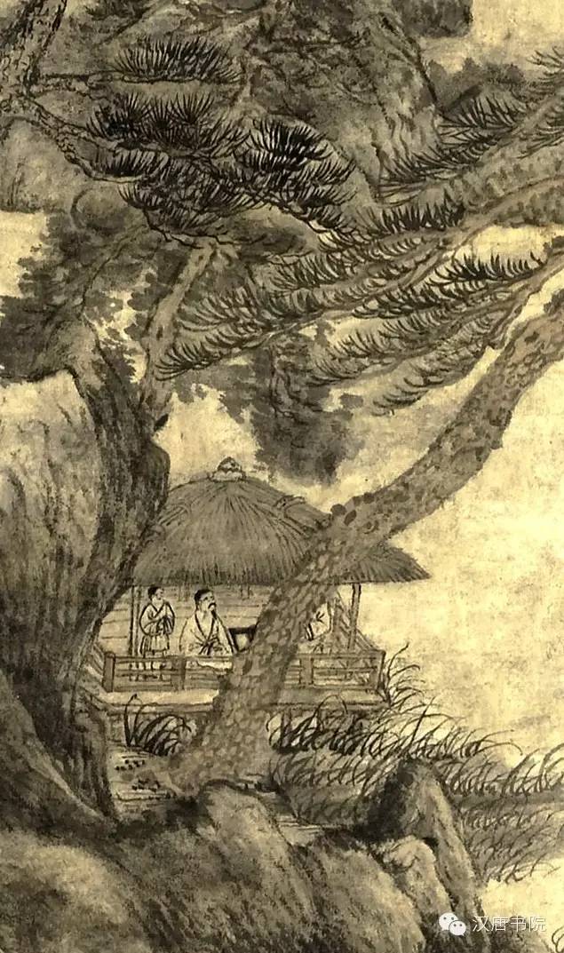 王蒙 春山读书图轴