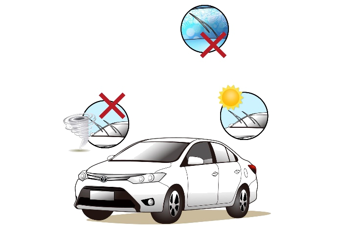 雨刷器最重要的刮水刮片是由橡胶制成的.