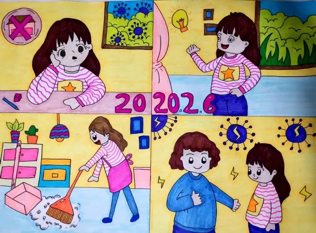 抗击疫情小作者在行动华夏儿艺作品展14