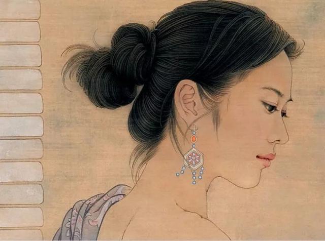 中国女画家任乘鋈工笔画中的性感美人