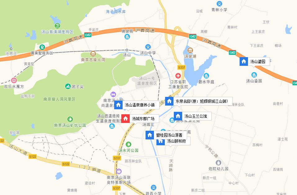 南京汤山高清地图图片