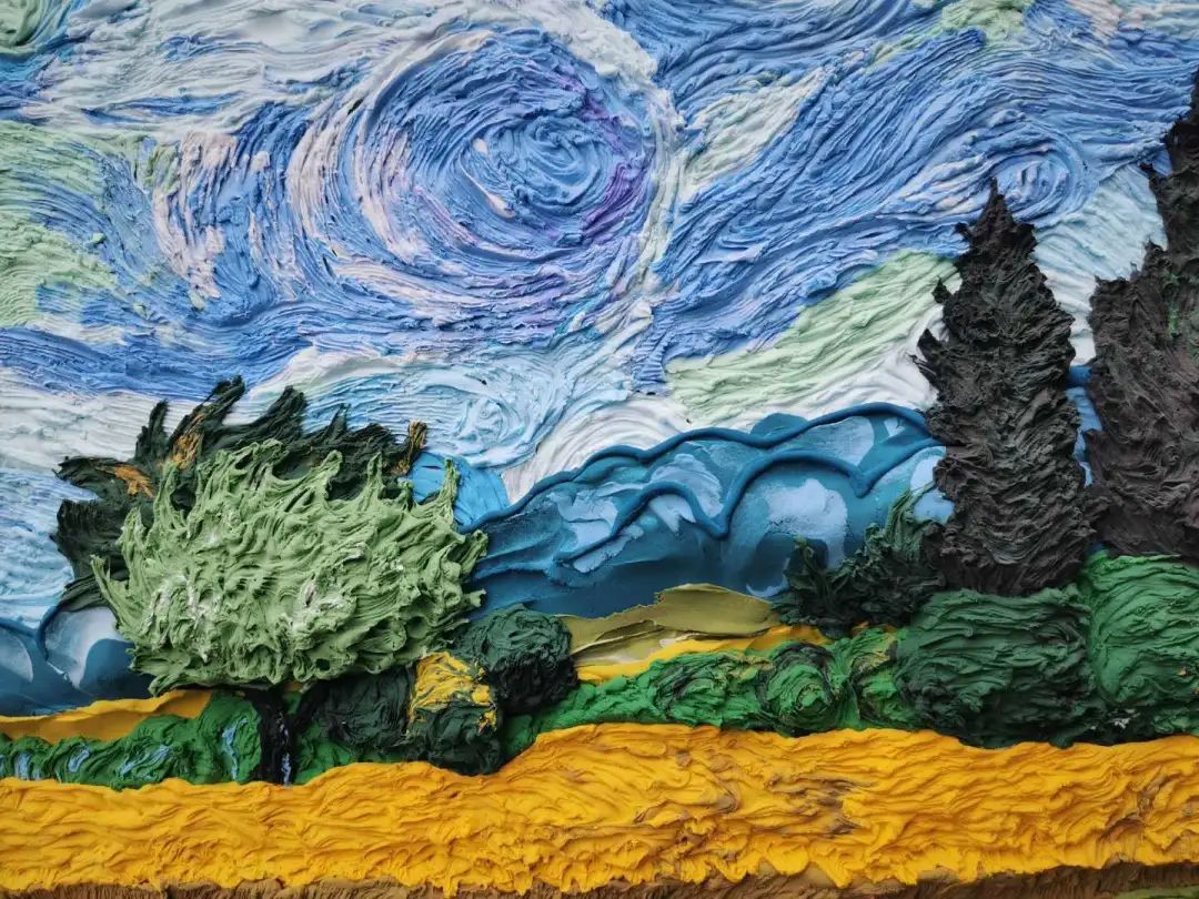 梵高宫崎骏穆夏和弗里达浮雕画的世界里有艺术在流淌粘土t台秀第243期