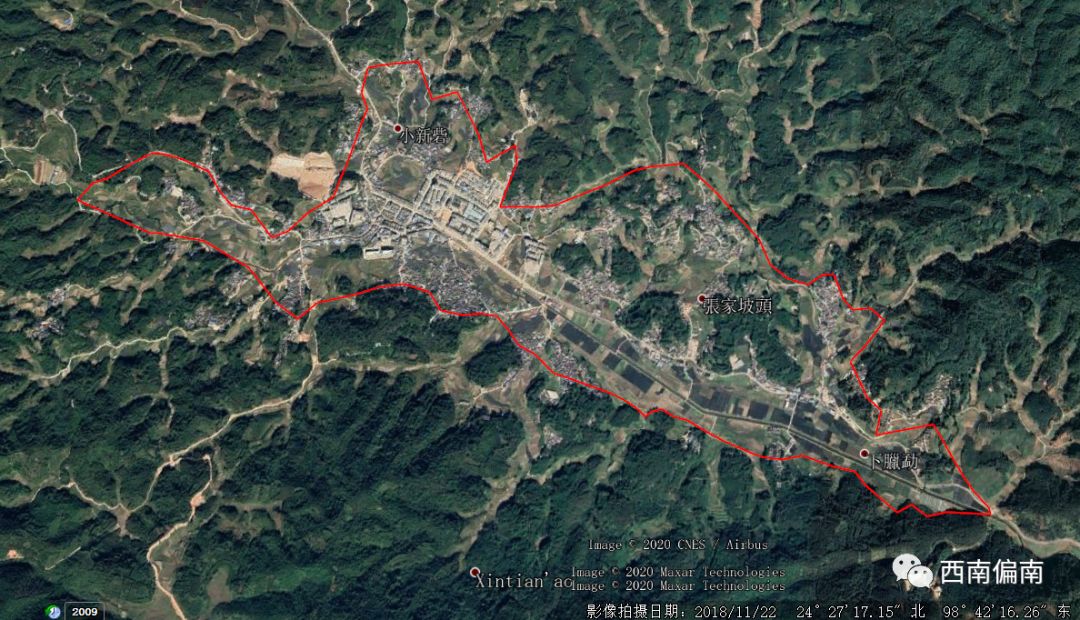 乘着谷歌地球的翅膀,带你认识龙陵的"坝子"_卫星
