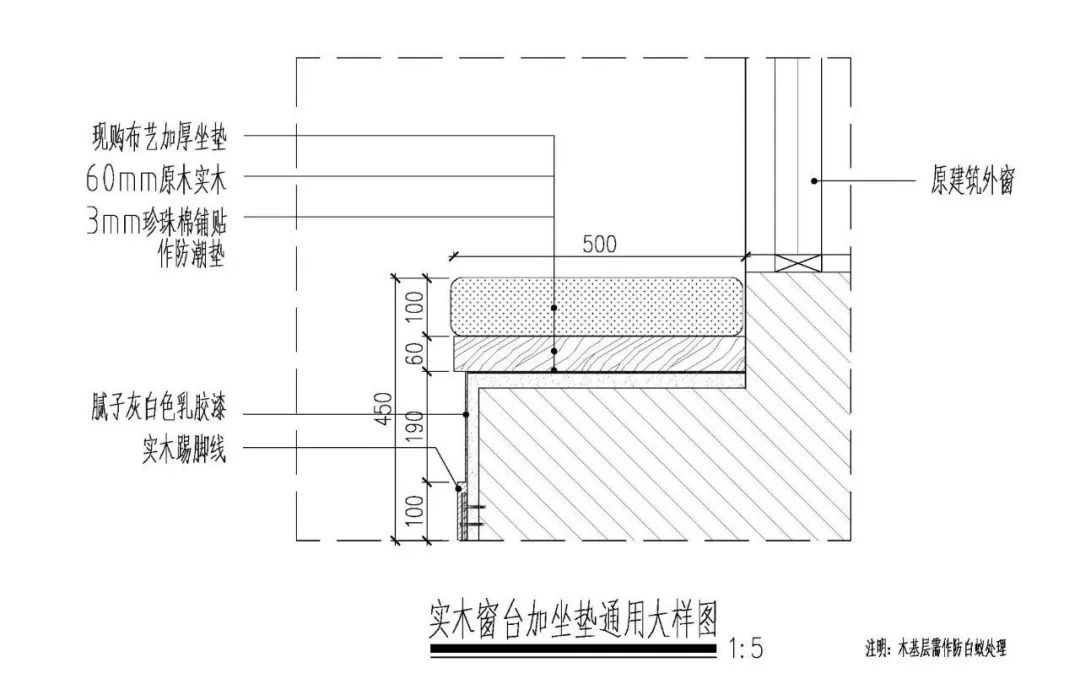 石材窗台通用大样图及飘窗实用设计案例