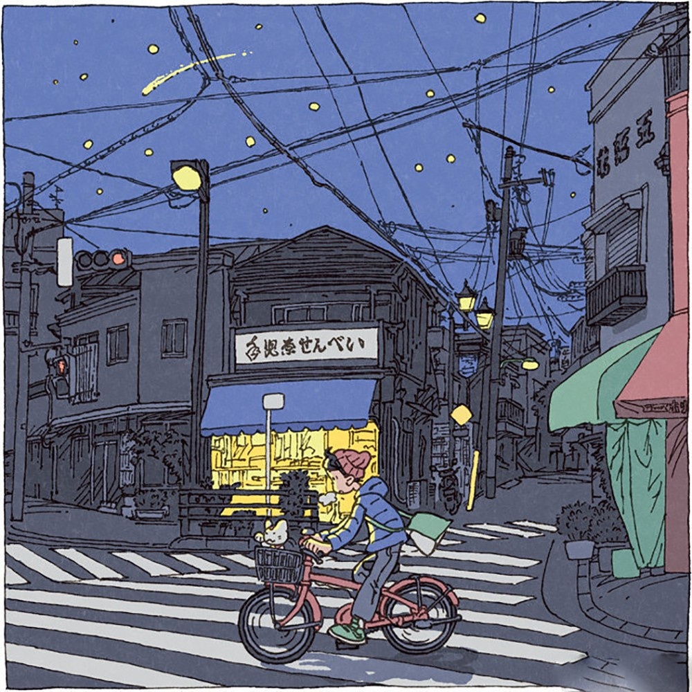 慢节奏下日本百景:用插画带你漫步在日本街头,浓浓的浮世绘风