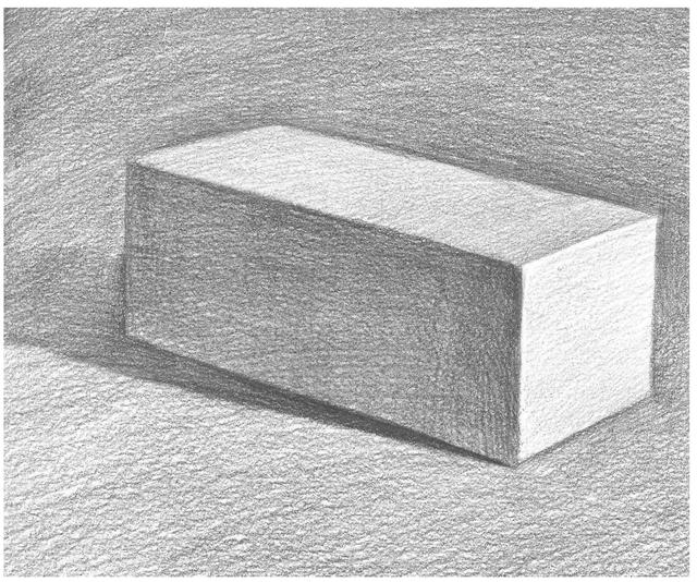 理解成角透视,当物体处于成角透视时,长方体会有两个消失点.