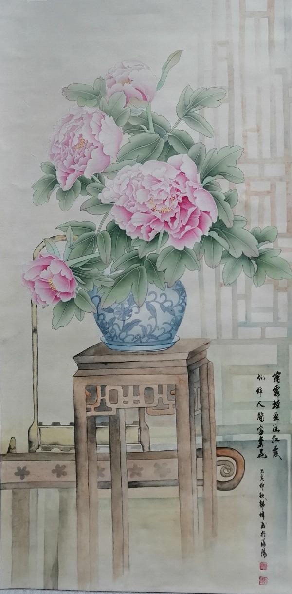 画家郭伟一幅幅不可多得的河卵石画艺术珍品