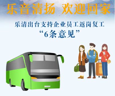 乐音清扬,欢迎回家|乐清出台《支持企业员工返岗复工"6条意见"》h5