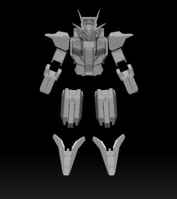用3d打印自制1100比例oo高达sky天翔号这比原机帅多了