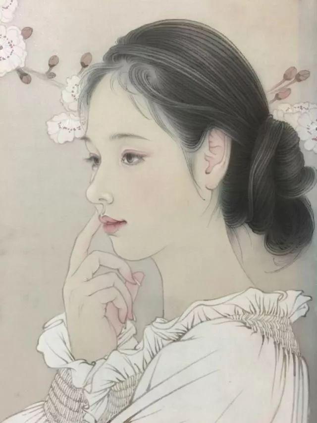 中国女画家任乘鋈工笔画中的性感美人