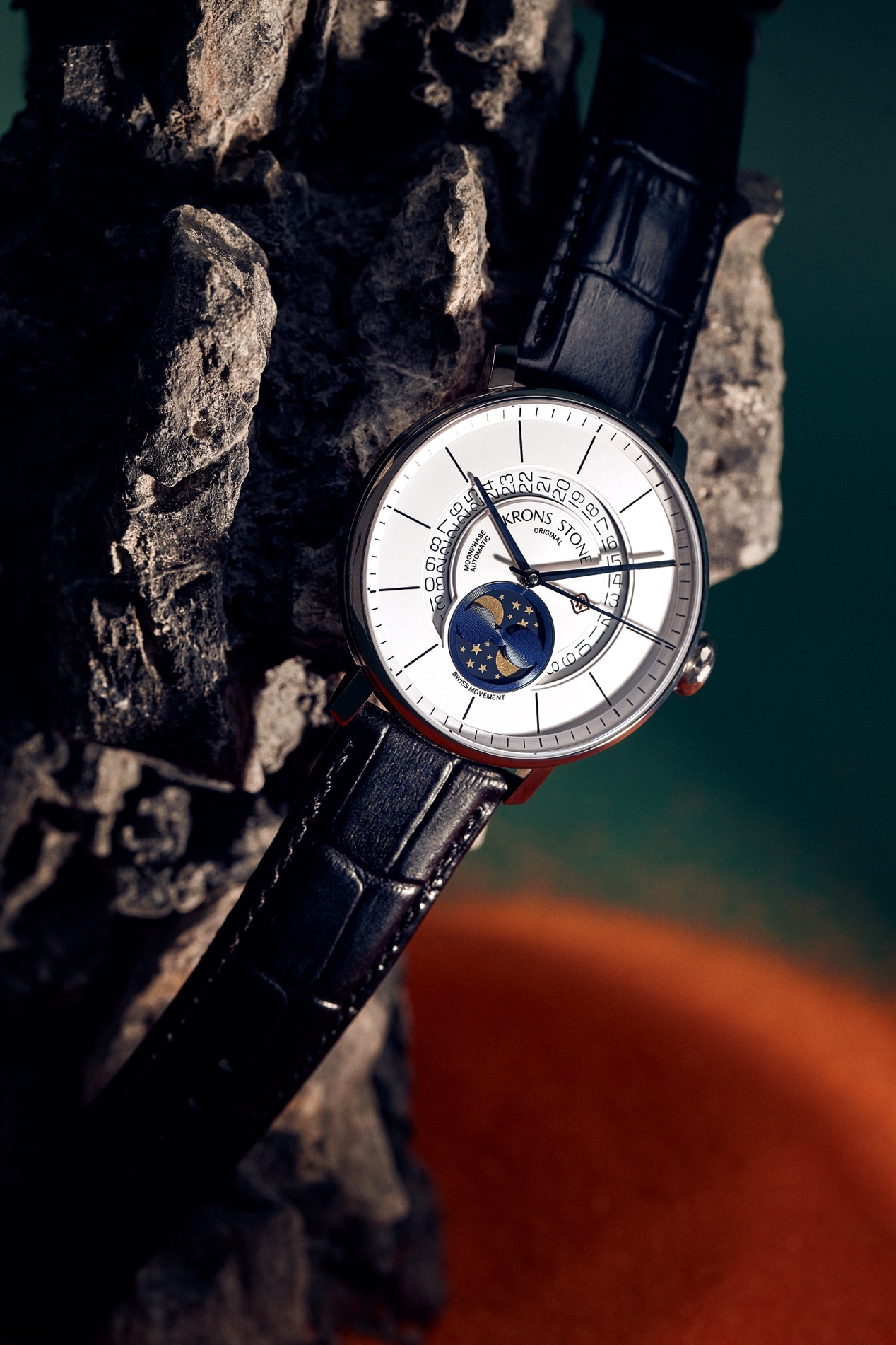 kronsstone卝石月相商务机械腕表可媲美国际一线品牌的良心制作