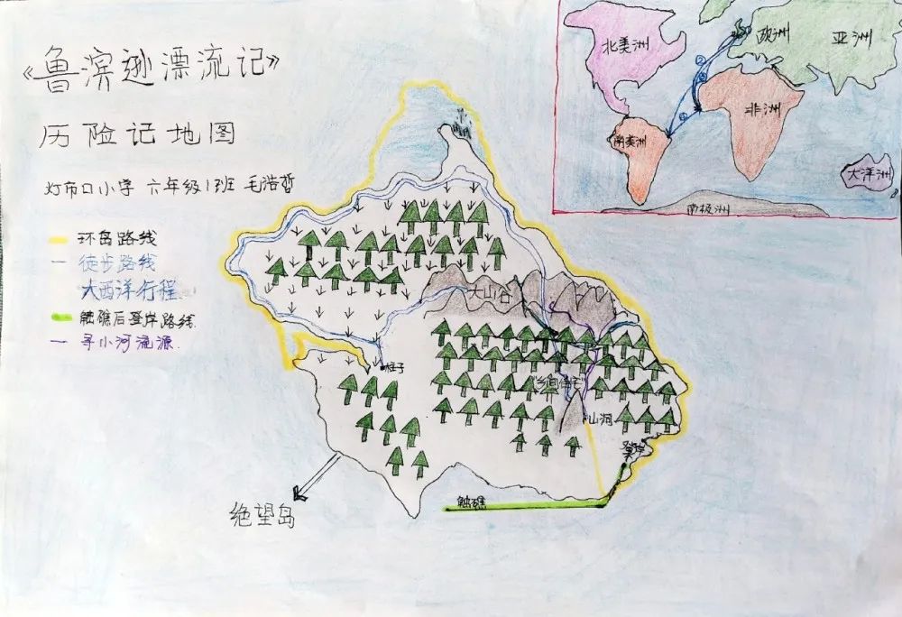 鲁滨逊小岛的地图图片