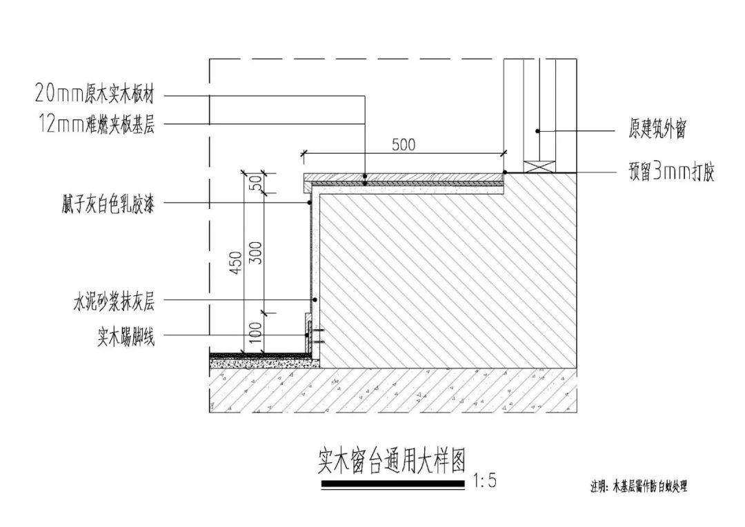 石材窗台通用大样图及飘窗实用设计案例