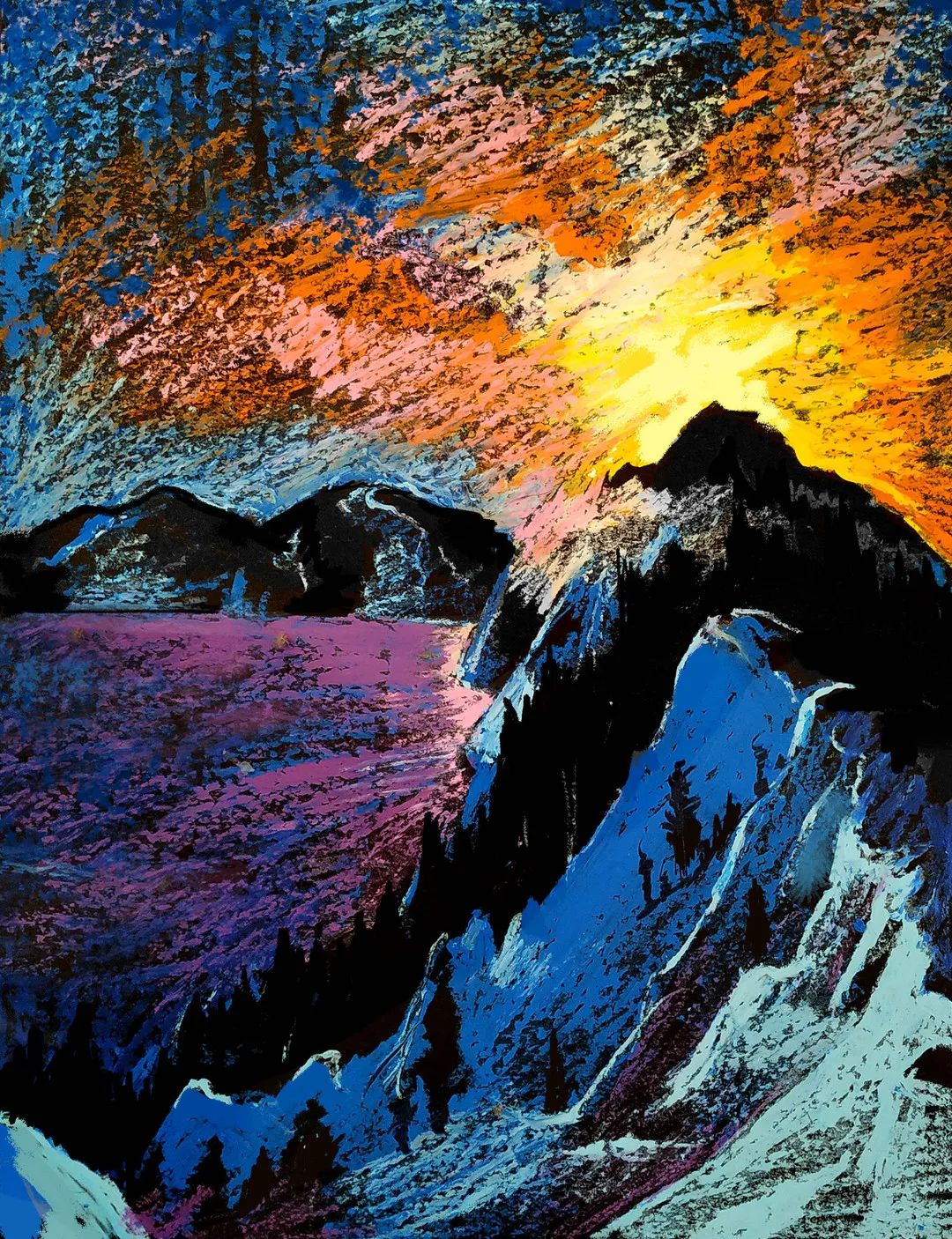 下面小编先给大家欣赏几个画作,看完你们就会发现,其实油画棒真的不是