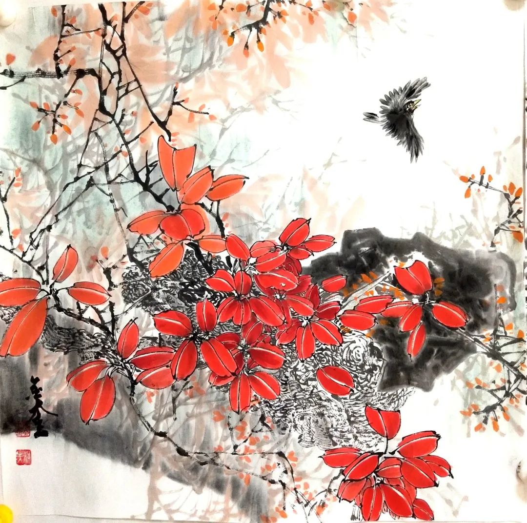 免费课|袁金奎老师写意花鸟画(3月3日)_作品