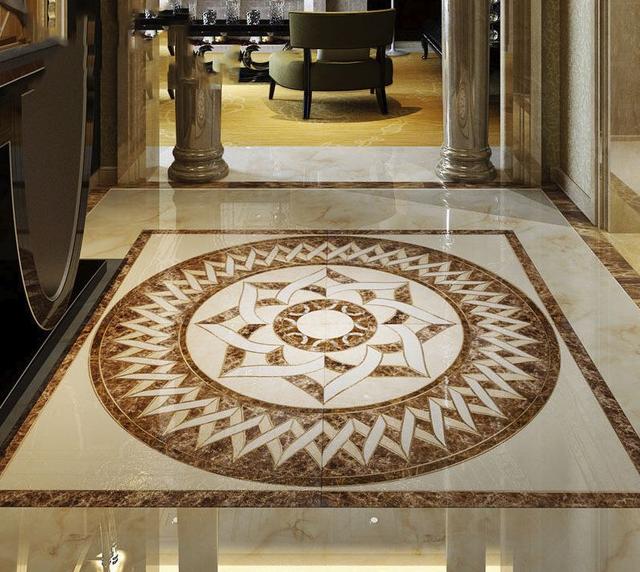 客厅只铺瓷砖用好波打线与拼花简单搭配让家居颜值upup