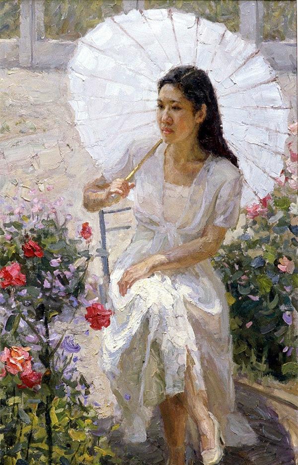 央美教授申胜秋人体油画艺术,造型结实,富于韵律感