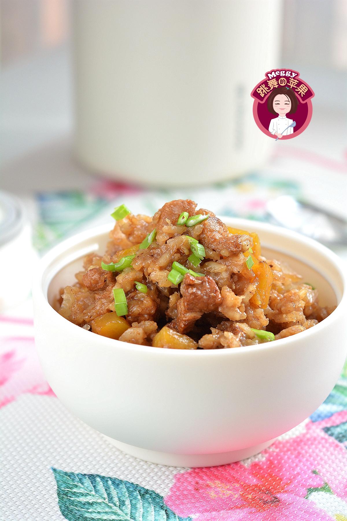 原创早上1罐生米3小时秒变肉丁焖饭老公的午餐便当喷香省事