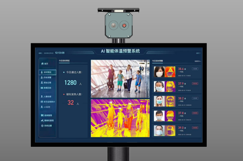 眾志成城抗擊疫情,它來了,人臉識別雙光體溫檢測報警熱成像系統