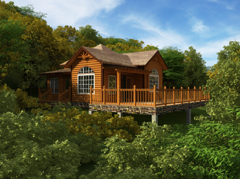 回农村给父母建养老房,这几套10万左右的木屋别墅最适合.