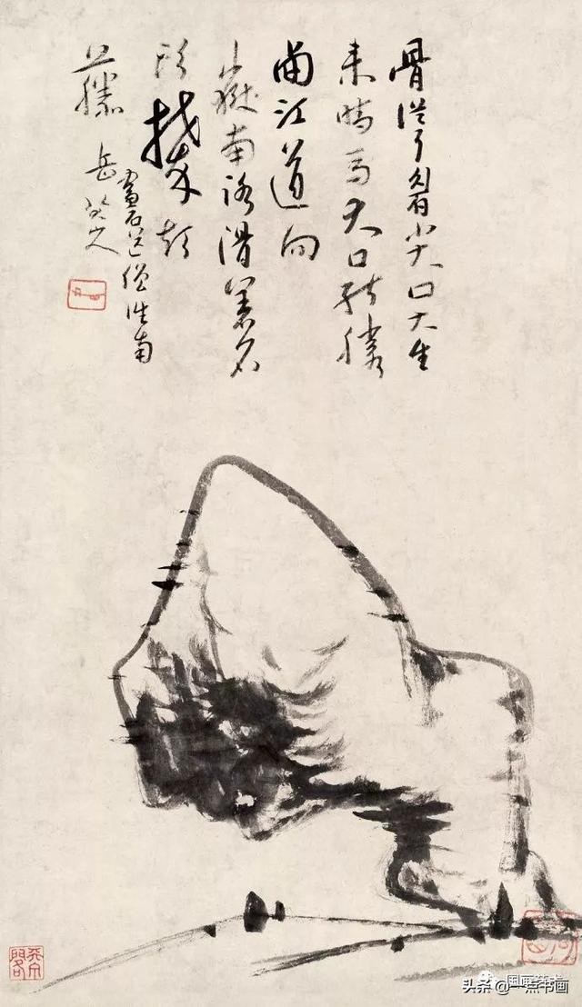 墨点无多泪点多八大山人国画作品欣赏