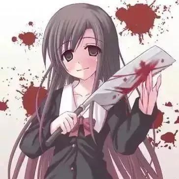 恐怖女生拿刀带血头像图片