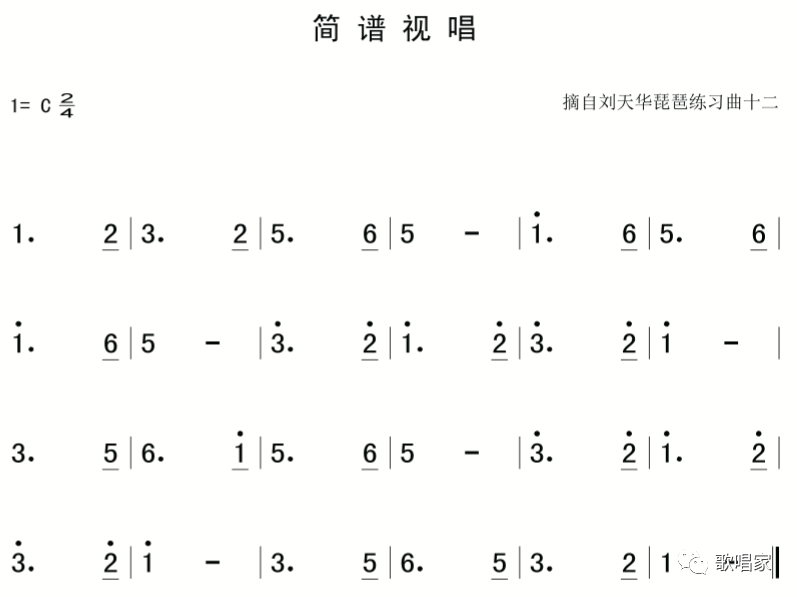 2月28日|每天一条简谱视唱(声乐爱好者专用)