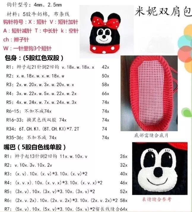 背包图解 | 儿童款米妮背包,宝宝爱不释手