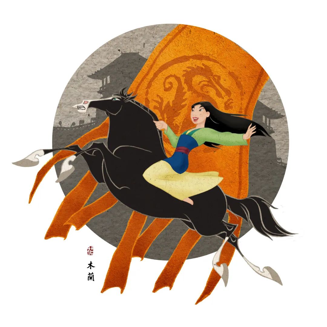 花木兰骑马动画,卡通图片_大山谷图库
