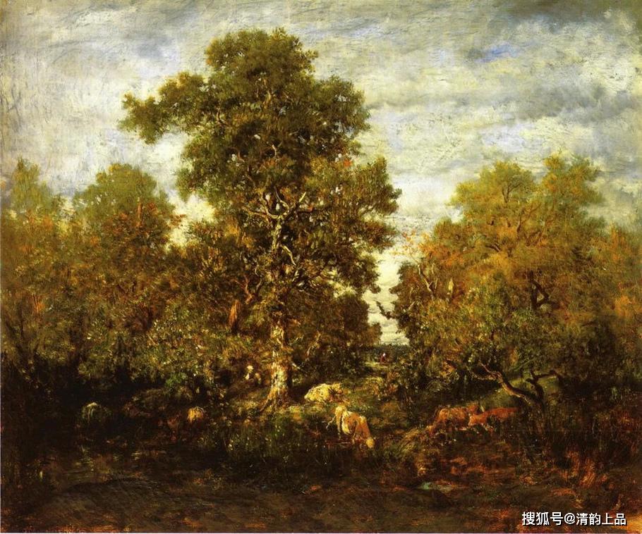 法国巴比松画派画家皮埃尔艾蒂安西奥多卢梭作品欣赏
