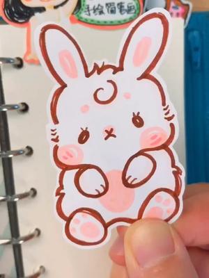萌萌哒小兔子手绘简笔画手帐素材