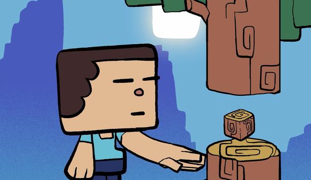 我的世界八组漫画图展示了当你穿越到mc后第一天的所有生活