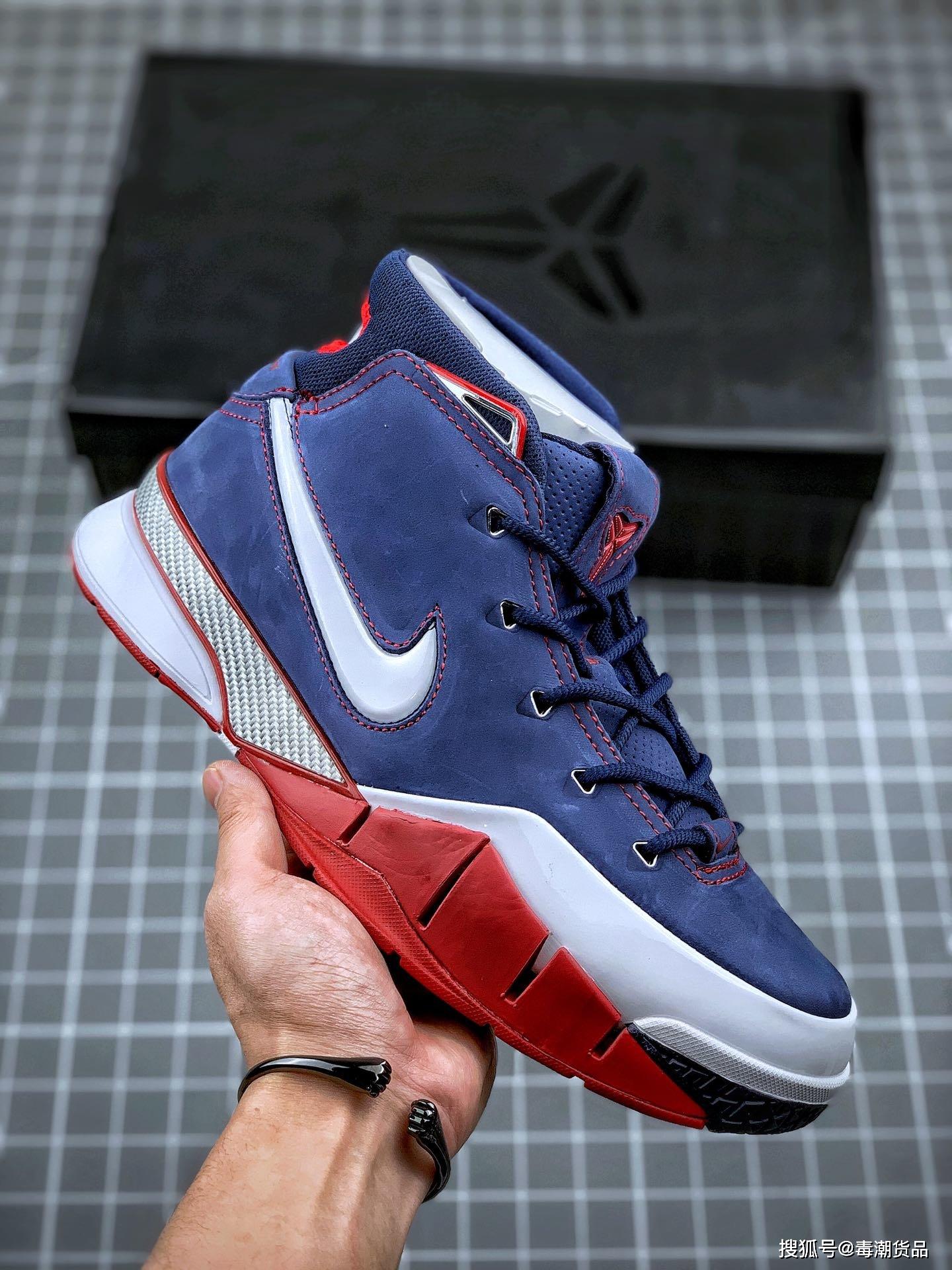 科比布莱恩特情怀之作zk1红蓝美国队开箱测评