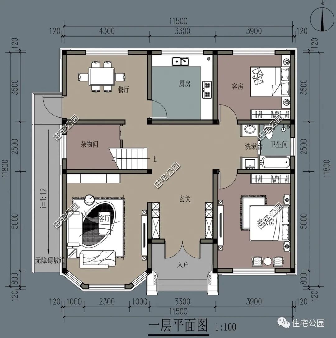 54平米自建房设计图图片