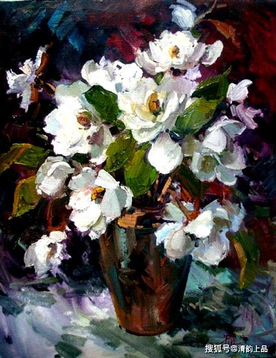 美国画家,乔伊斯派克,油画花卉作品选集