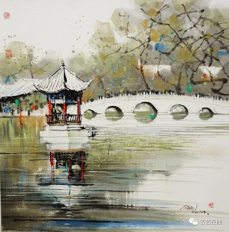 名家笔下的春雨江南,春色撩人!_吴冠中