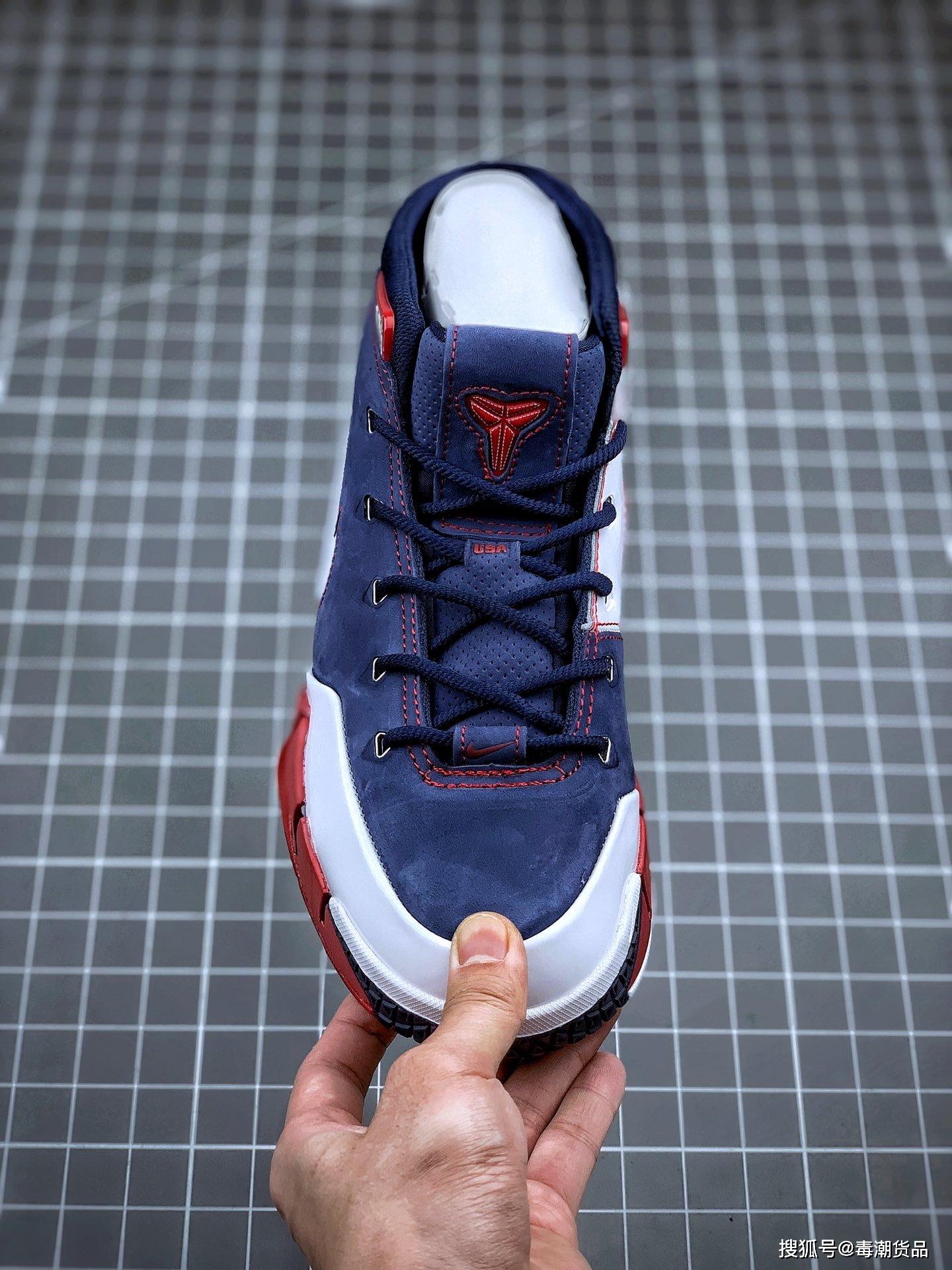 科比布莱恩特情怀之作zk1红蓝美国队开箱测评