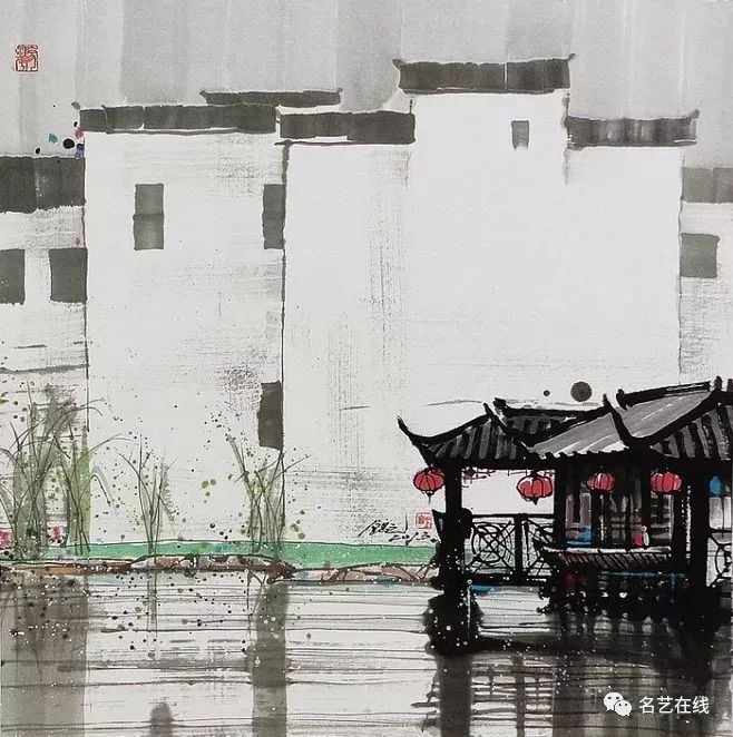 名家笔下的春雨江南,春色撩人!_吴冠中