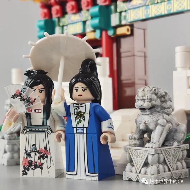 lego乐高第三方人仔乐宜乐石狮子与棋子人仔