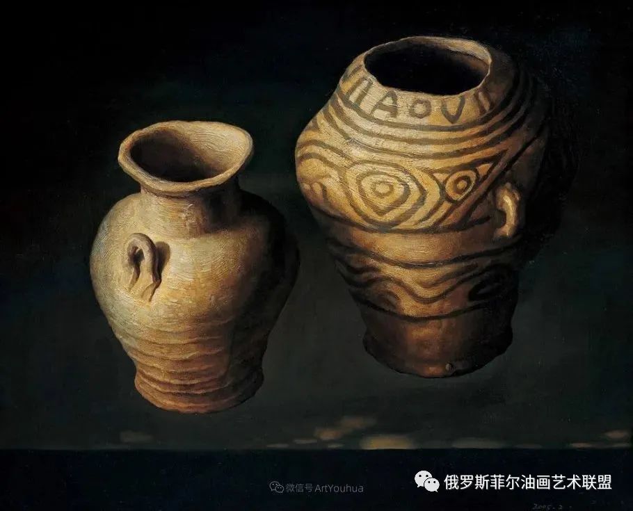 1997年千年阳光 油画2005年作 千年阳光之五无题之一无题之二古陶祭