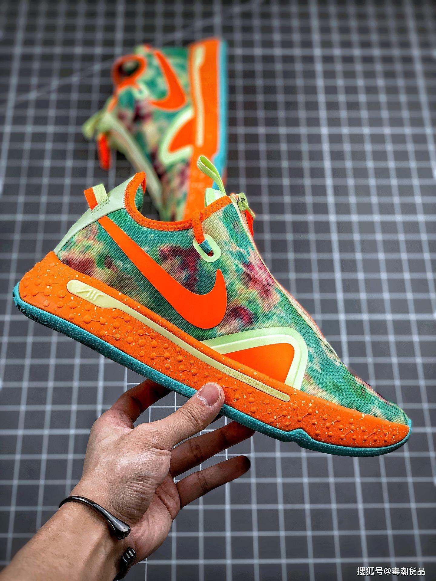 保罗乔治全明星新战靴pg4佳得乐联名水柠檬配色开箱测评