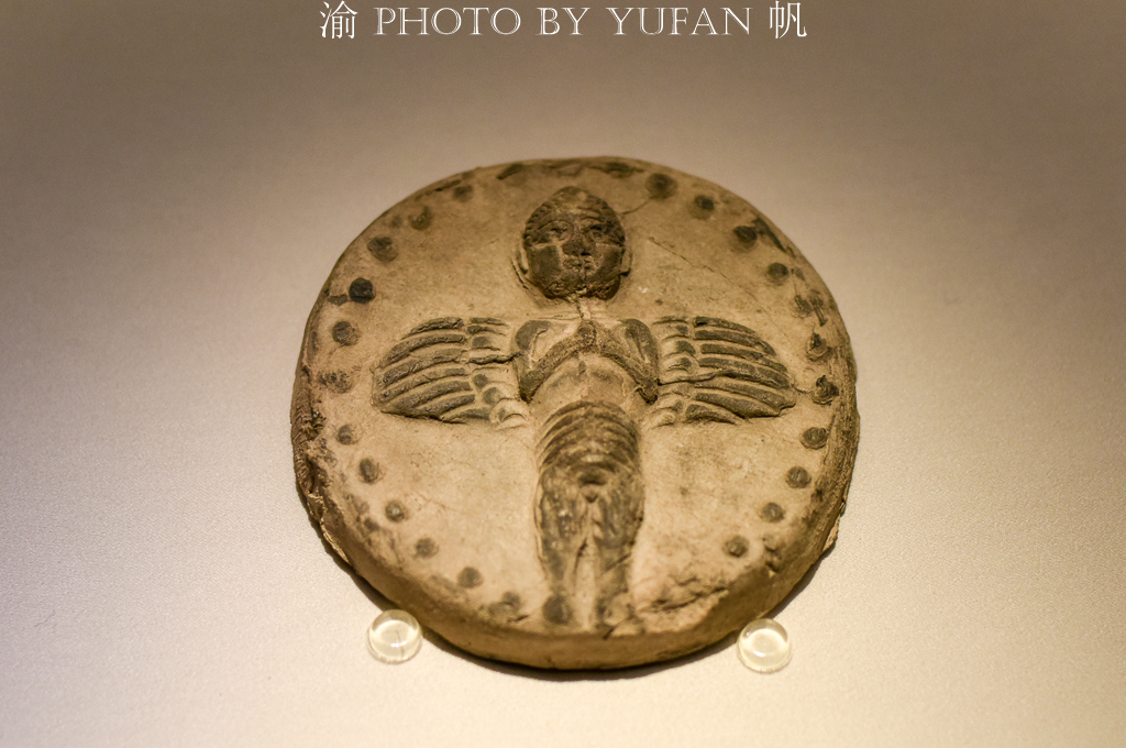 【羽人瓦当 】民和川口镇出土的唐代瓦当.