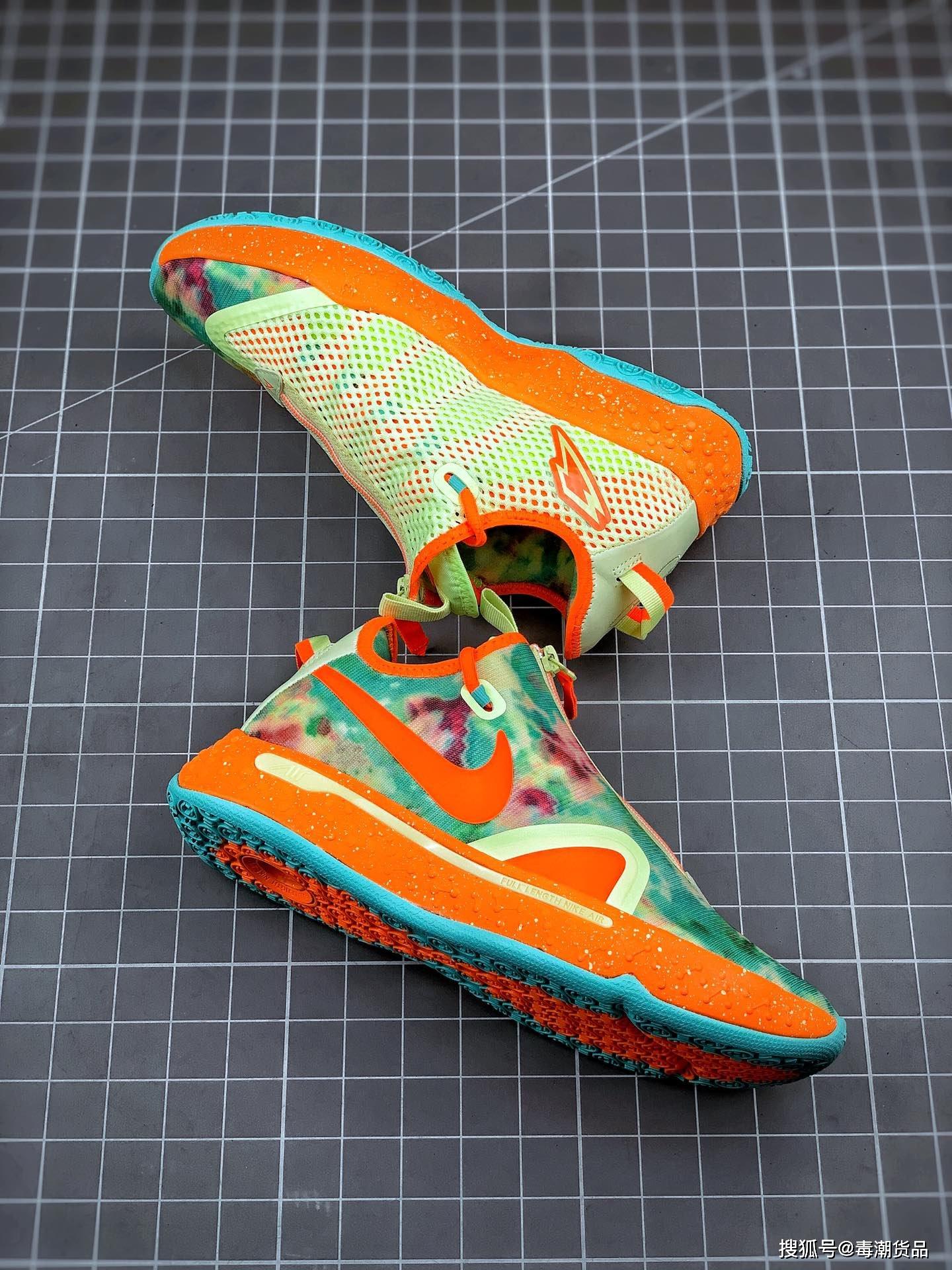 保罗乔治全明星新战靴pg4佳得乐联名水柠檬配色开箱测评