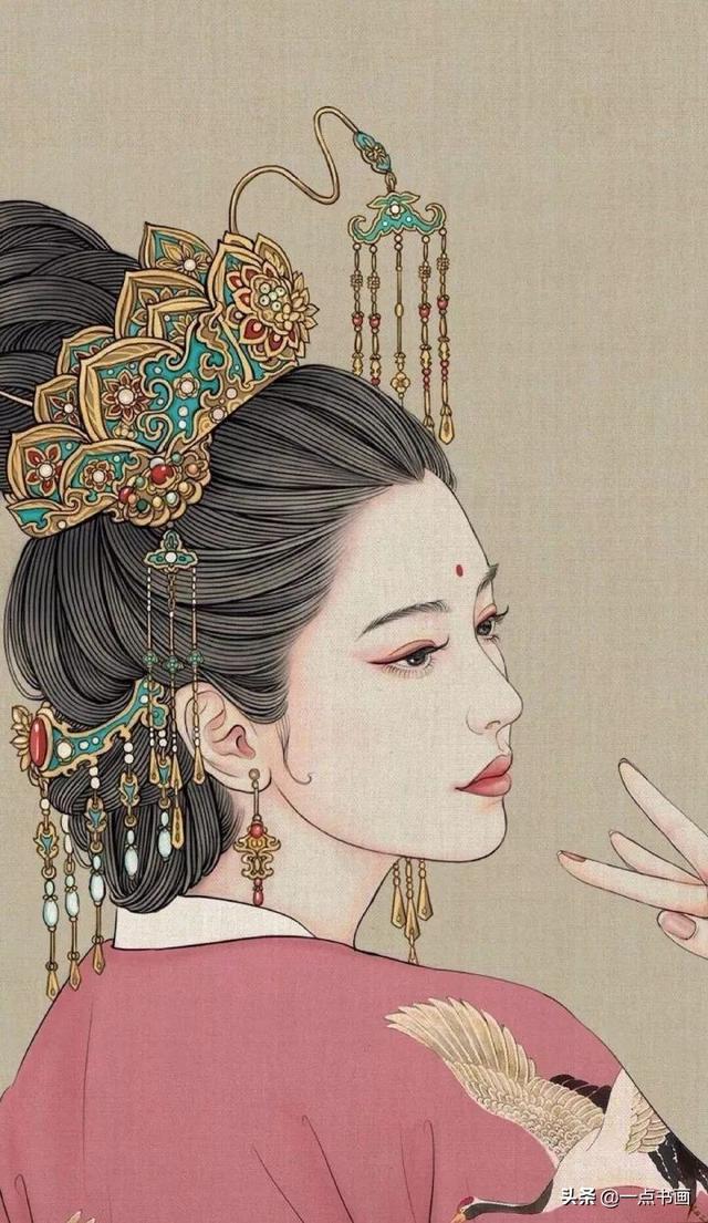 肤若凝脂气似幽兰她笔下的工笔人物令人惊艳