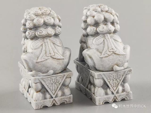 lego乐高第三方人仔乐宜乐石狮子与棋子人仔